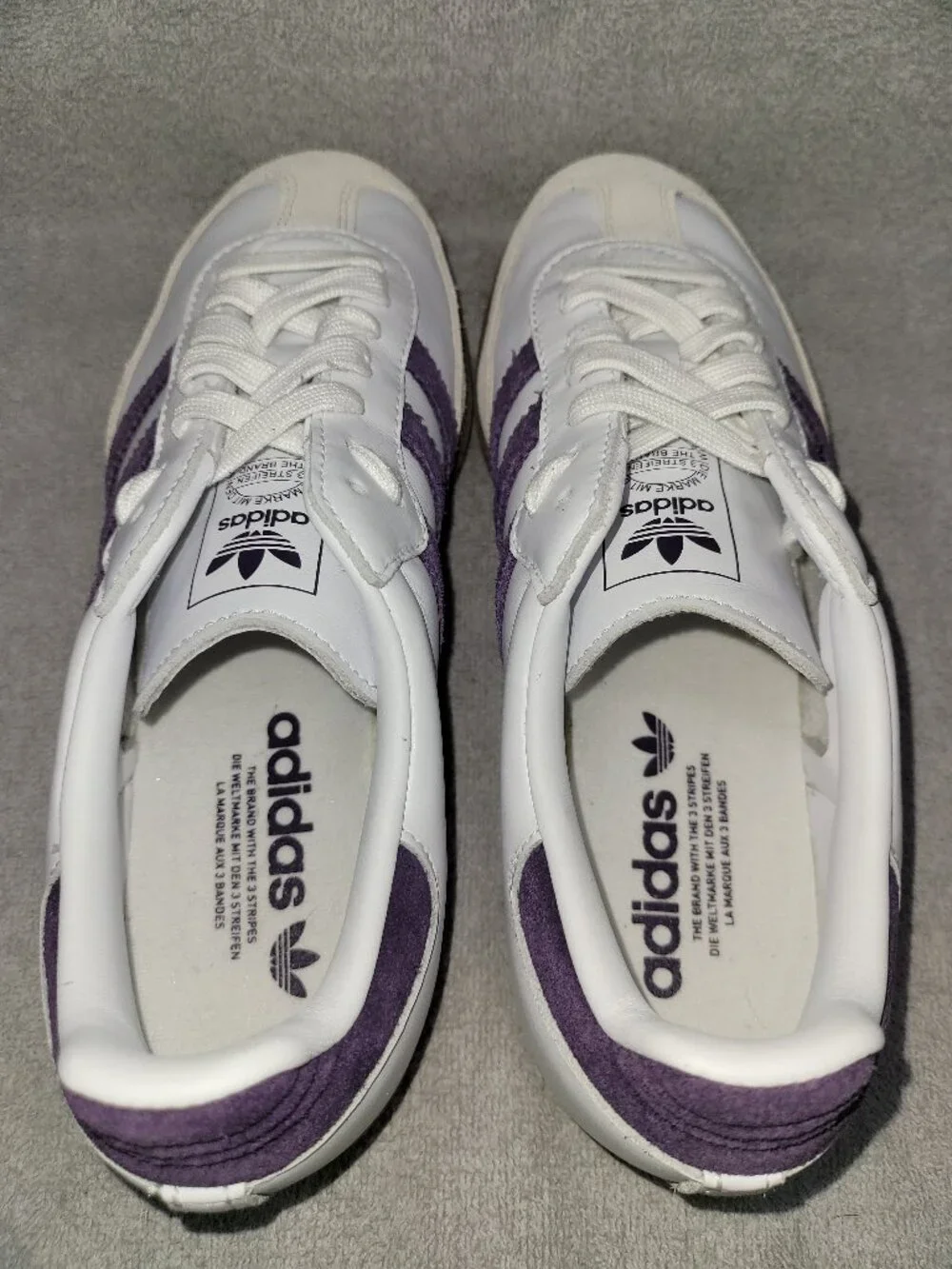Adidas Samba OG Cloud White Alumina Plum Tan Gum Sneakers JS1392 Womens Size 7.5